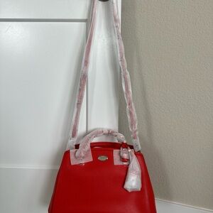 BNWT Coach Small Margot Carryall – Silver/Orange (F34607)